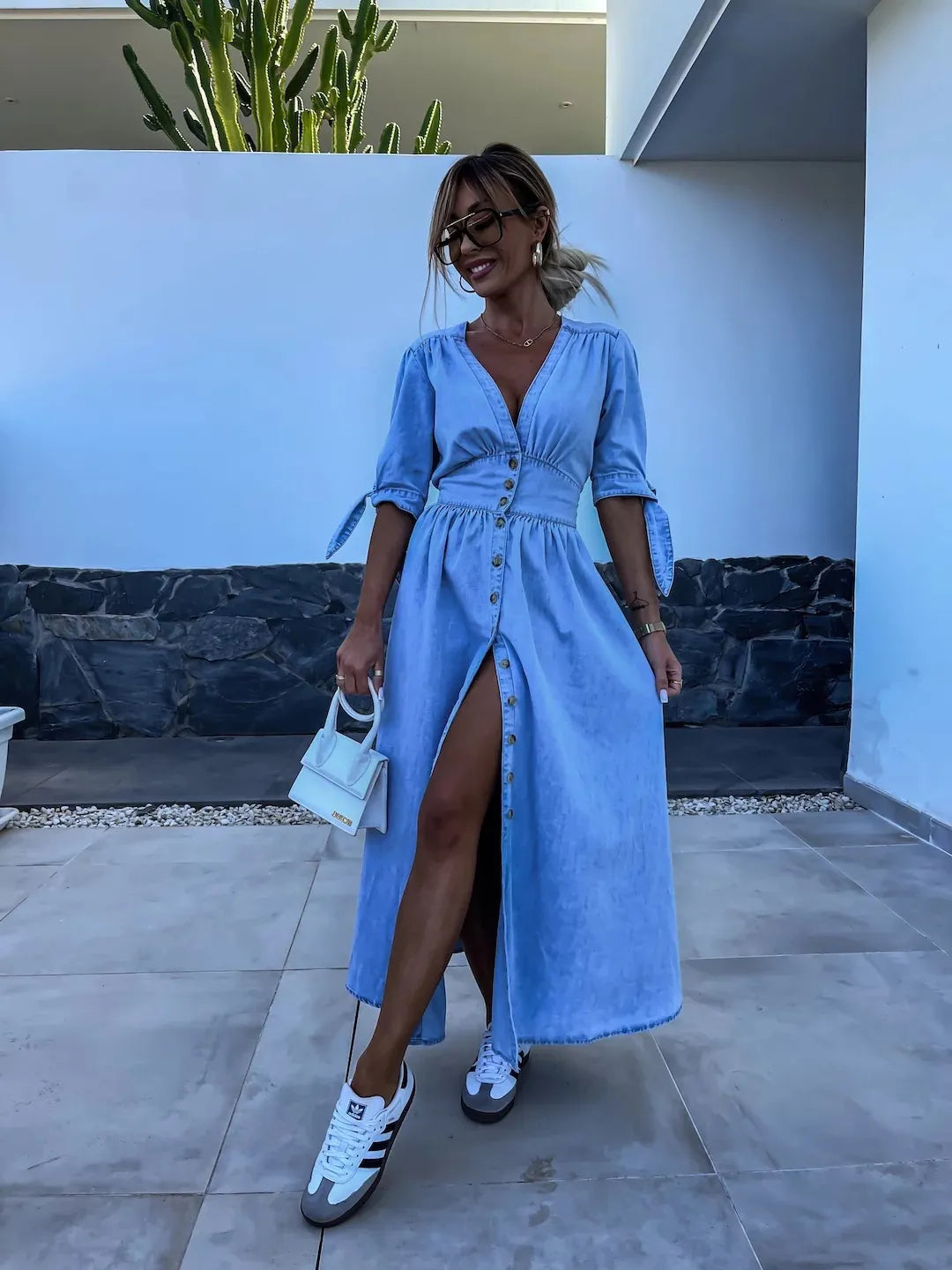 Ivanka™ | Robe en Denim Lumineuse