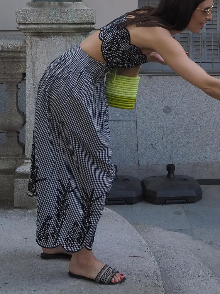 Clara™ | Robe À Carreaux Chic