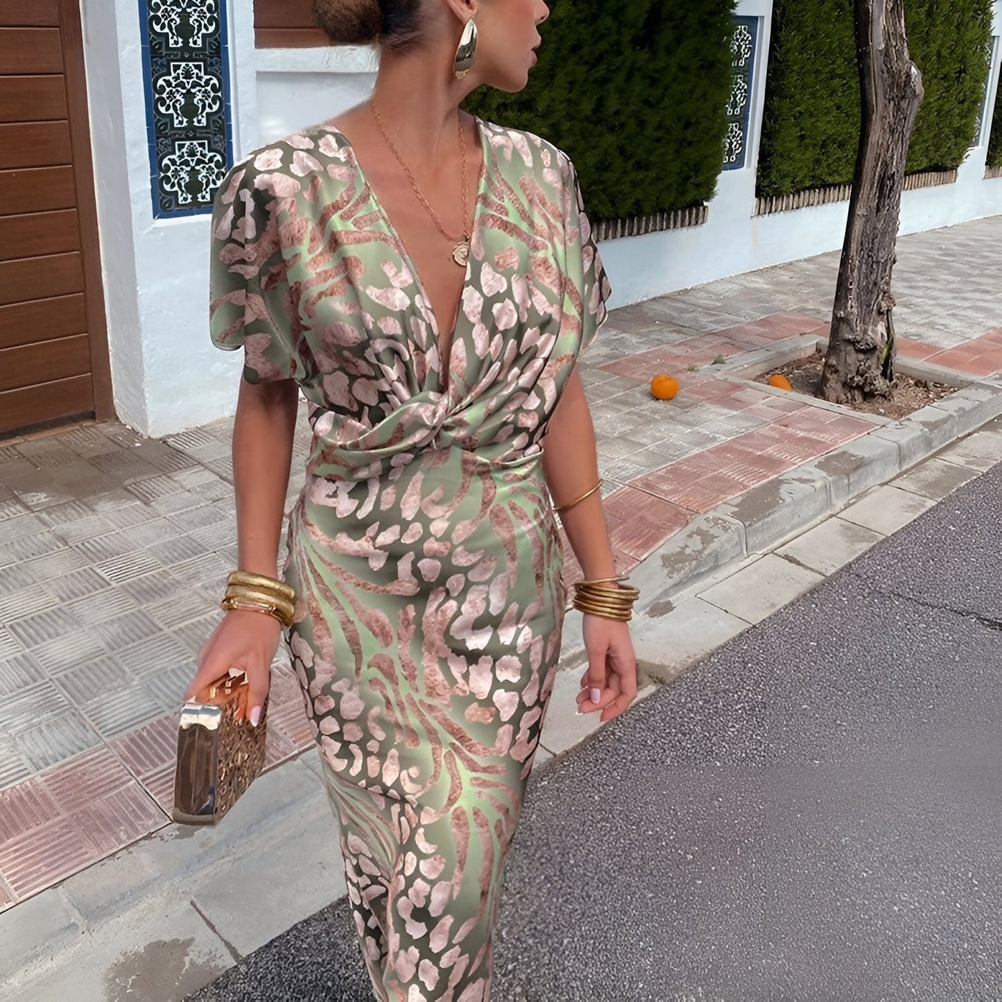 Matilda™ | Robe Longue à Col Twisté