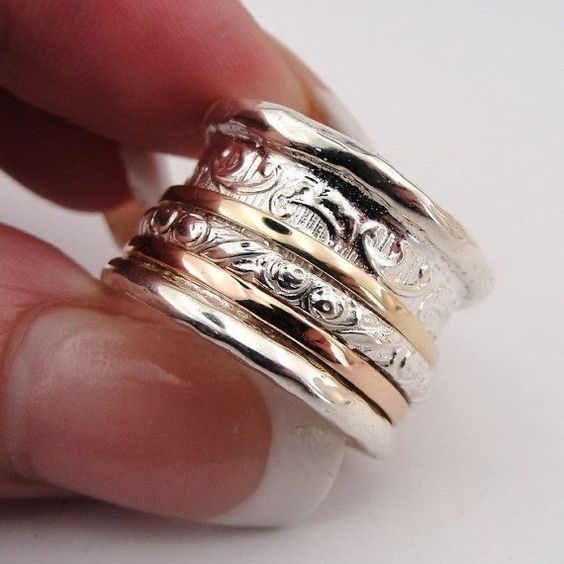 Bague Vintage en Or et Argent