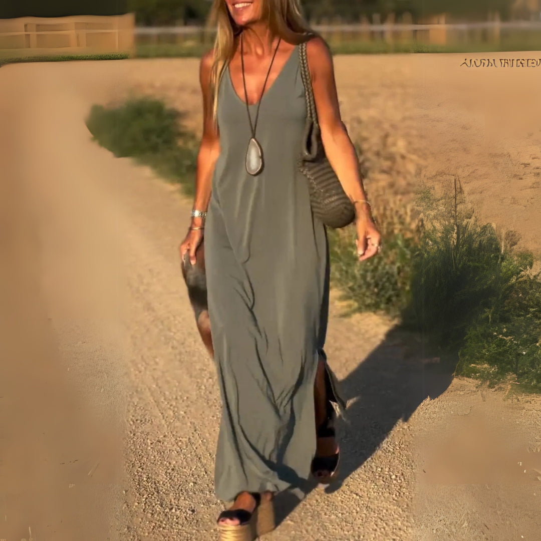 Amber™ | Robe Longue Sans Manches