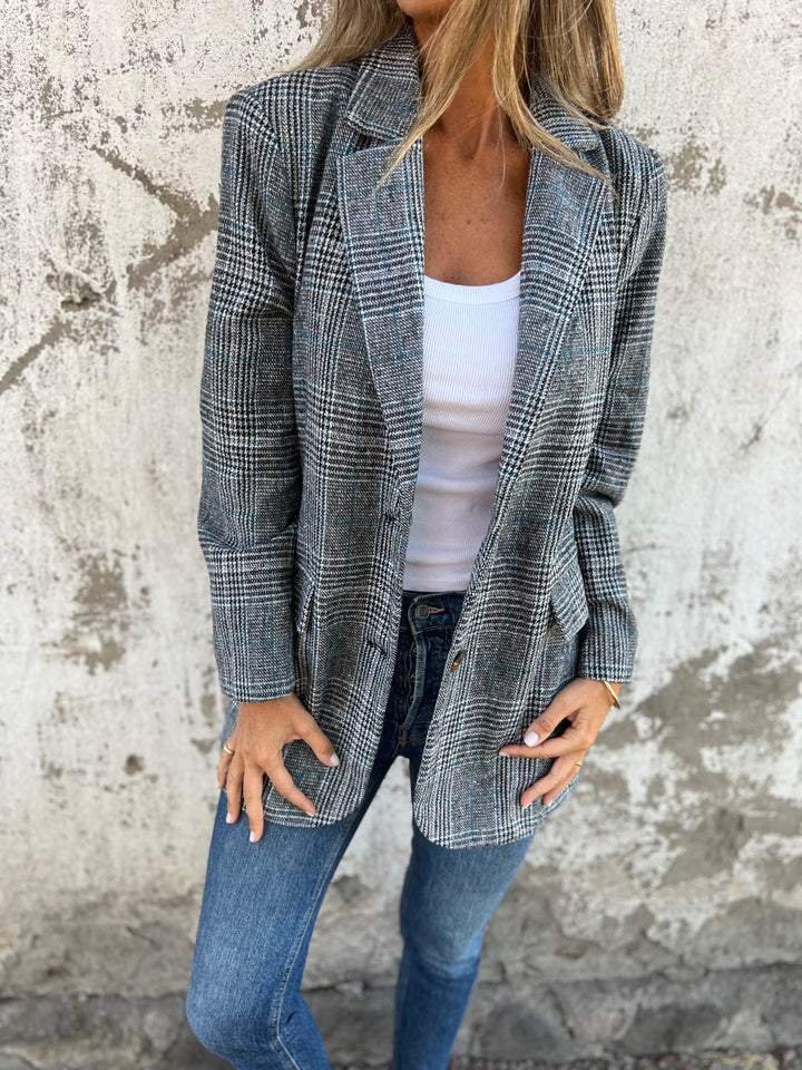 Andrea™ | Blazer Hiver à Carreaux