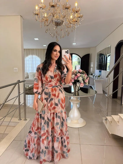 Claudia™ | Robe Longue Fleurie