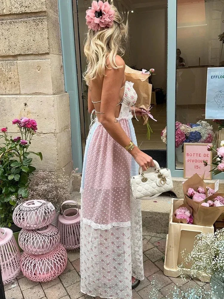 Céleste™ | Robe Longue Patchwork Été Maxi