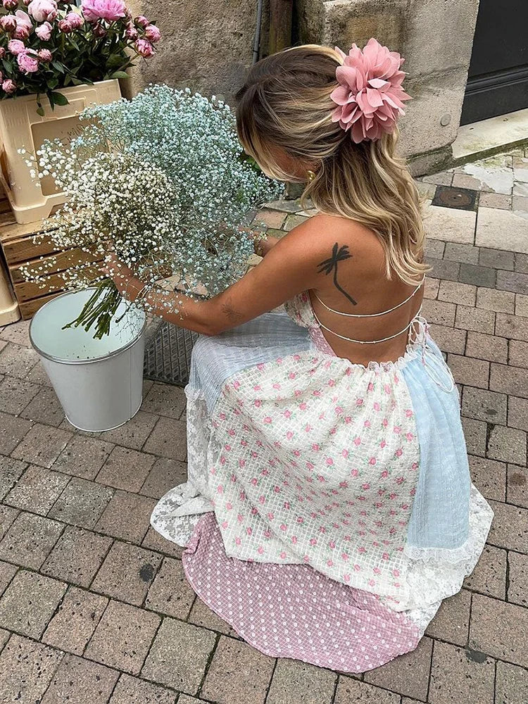 Céleste™ | Robe Longue Patchwork Été Maxi