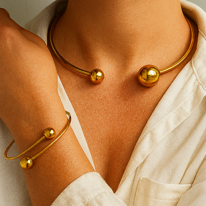 Ensemble de Collier et Bracelet Minimaliste Lumineux