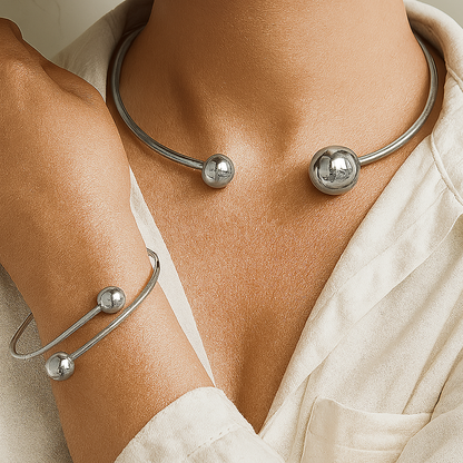 Ensemble de Collier et Bracelet Minimaliste Lumineux