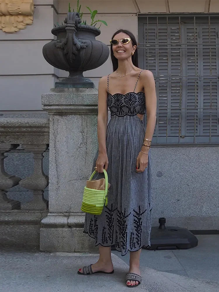 Clara™ | Robe À Carreaux Chic