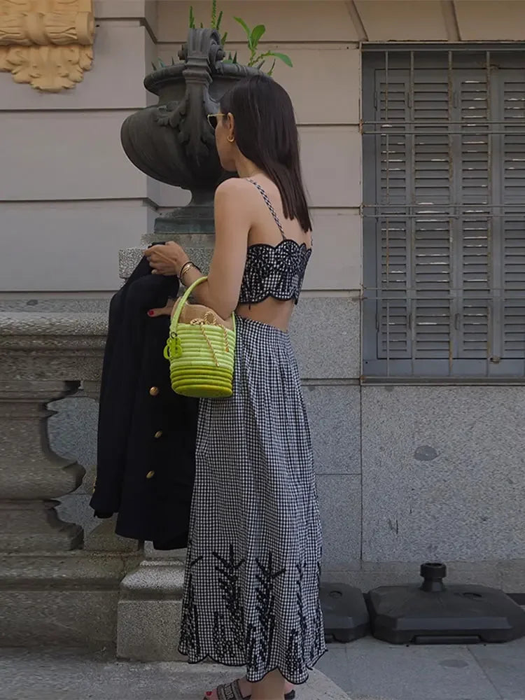 Clara™ | Robe À Carreaux Chic