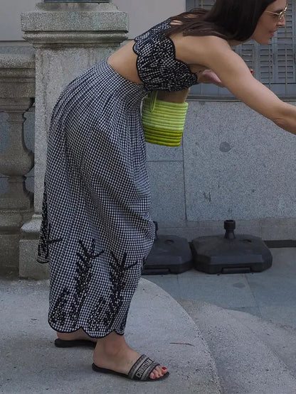 Clara™ | Robe À Carreaux Chic