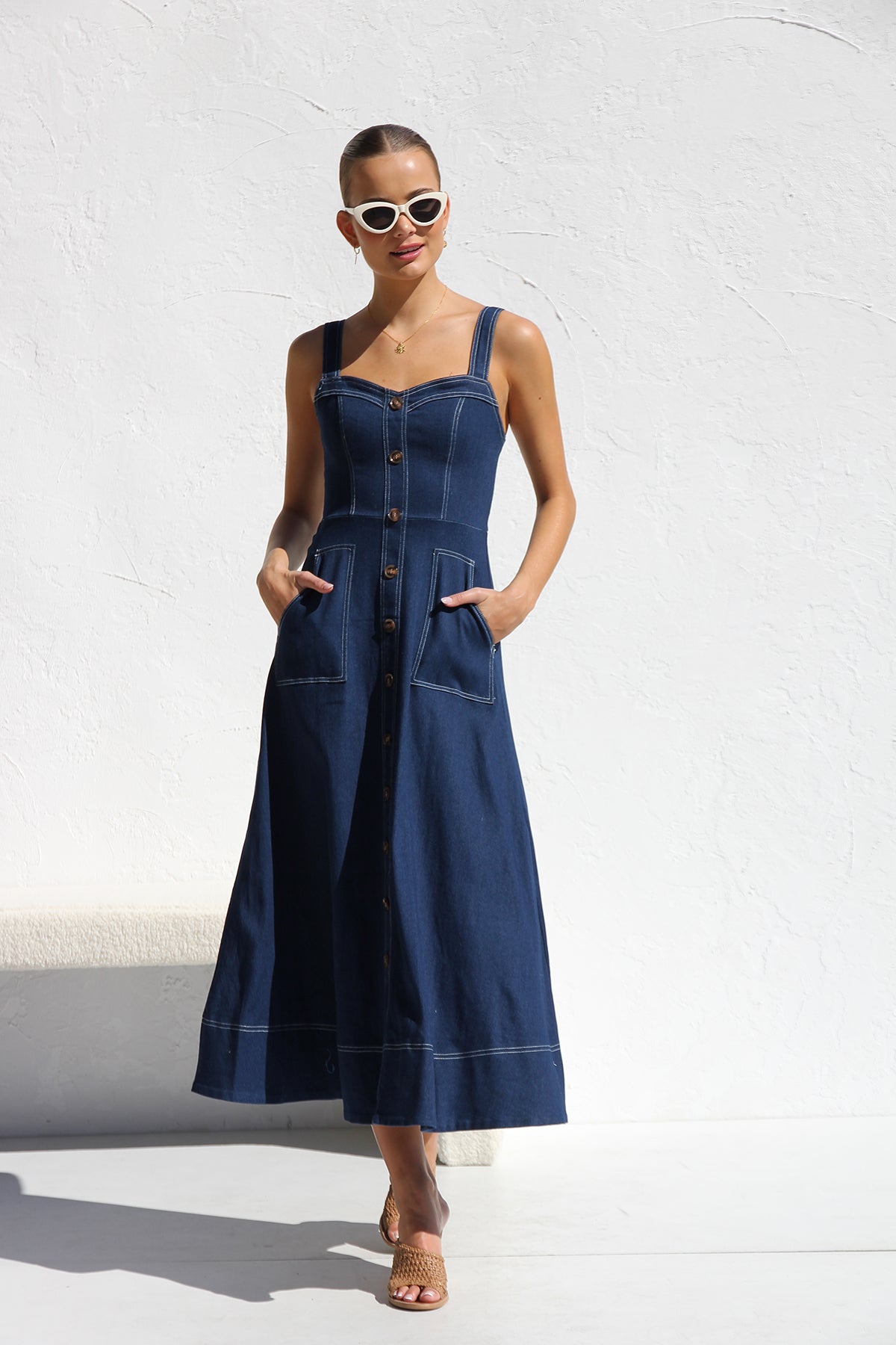 Danielle™ | Robe en Denim Indigo