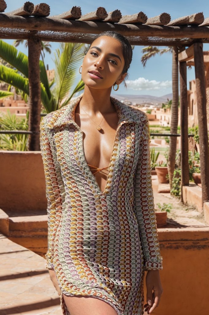 Dawn™ | Robe Maxi en Crochet à Col V