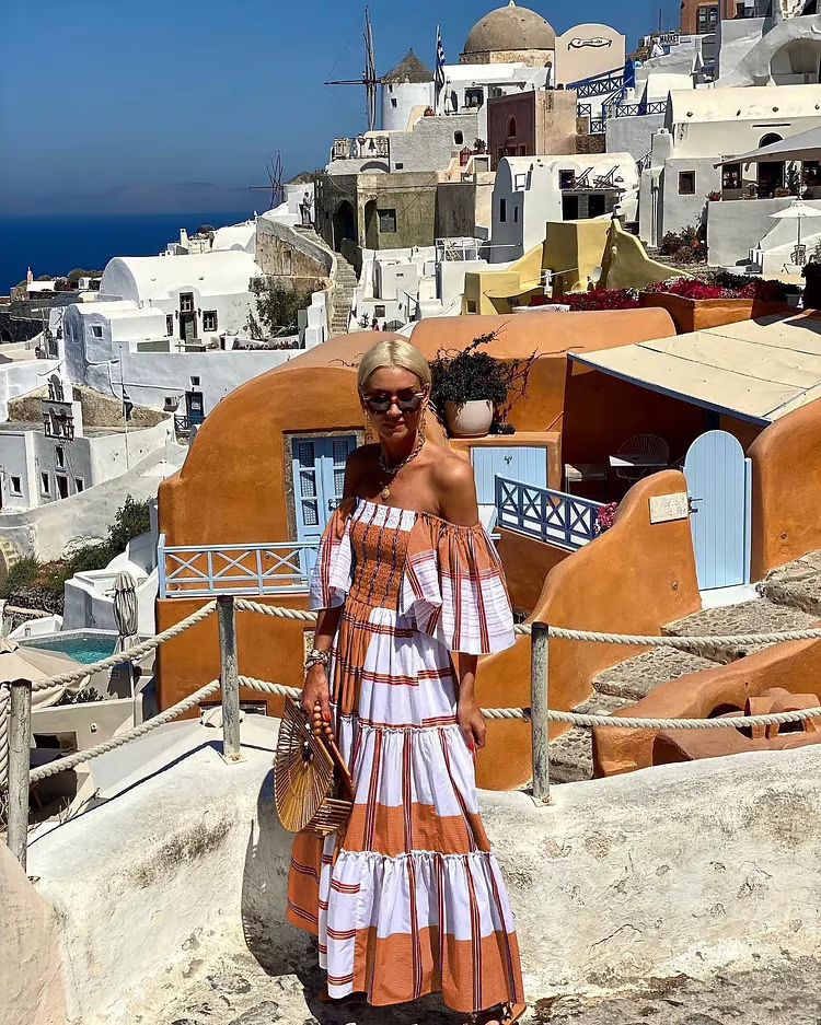 Isadora™ | Robe Longue Off-Shoulder à Imprimé Mexicain de Luxe