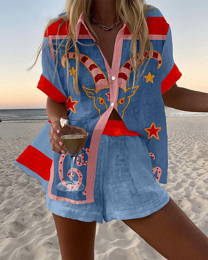 Jorelle™ | Ensemble Femme avec Imprimé de Chèvre